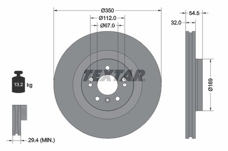 Disc frana Textar 92150705