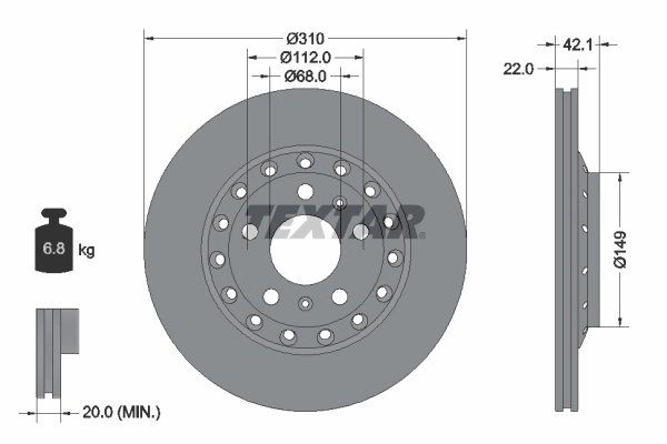 Disc frana Textar 92152303