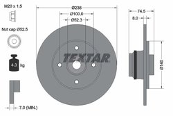 Disc frana Textar 92154003
