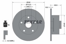 Disc frana Textar 92154303