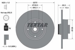 DISC FRANA TEXTAR 92154503 - Compatibil cu RENAULT