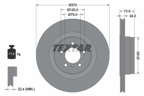 Disc frana Textar 92155203