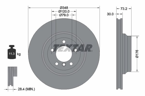 DISC FRANA TEXTAR 92155305 - Compatibil cu BMW