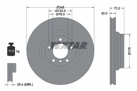 DISC FRANA TEXTAR 92155305 - Compatibil cu BMW