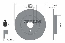 DISC FRANA TEXTAR 92155503 - Compatibil cu SMART