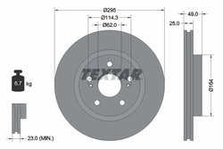 DISC FRANA TEXTAR 92156503 - Compatibil cu SUZUKI