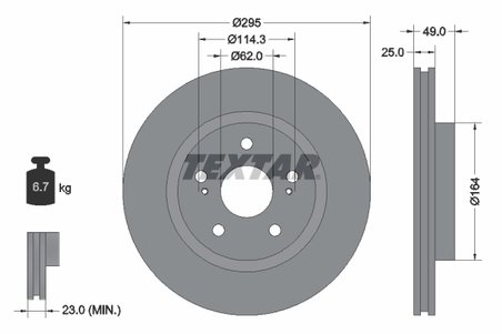 DISC FRANA TEXTAR 92156503 - Compatibil cu SUZUKI