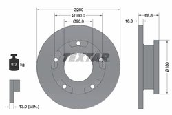 DISC FRANA TEXTAR 92159103 - Compatibil cu FORD, FORD AUSTRALIA