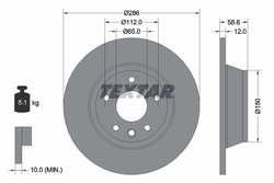 DISC FRANA TEXTAR 92159403 - Compatibil cu AUDI