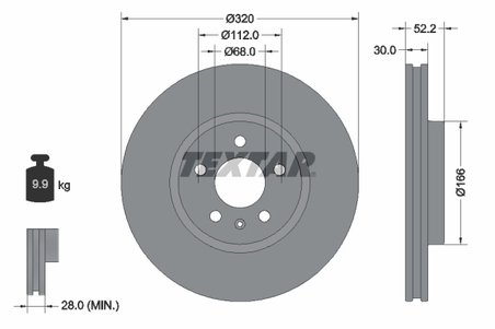 Disc frana Textar 92160005
