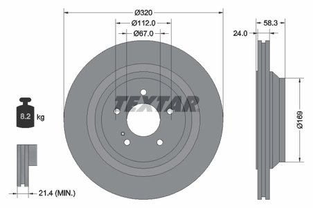 DISC FRANA TEXTAR 92160705 - Compatibil cu BRABUS, MERCEDES-BENZ