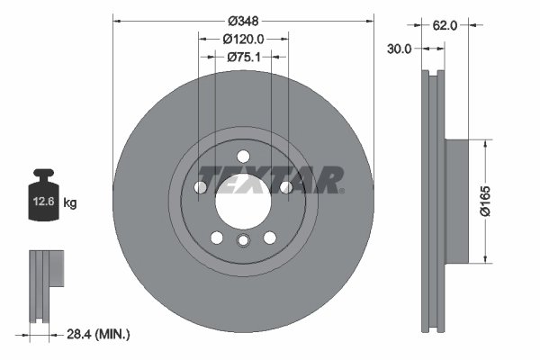 Disc frana Textar 92160903