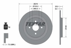 DISC FRANA TEXTAR 92161900 - Piesa auto compatibila cu mai multe marci