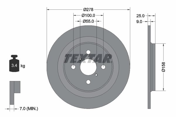 Disc frana Textar 92161903