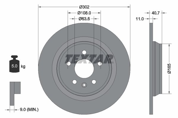 Disc frana Textar 92162903