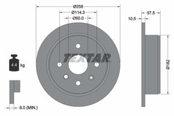 DISC FRANA TEXTAR 92163000 - Compatibil cu BAOJUN (SGMW), BUICK (SGM), CHEVROLET, DAEWOO, HOLDEN, SUZUKI