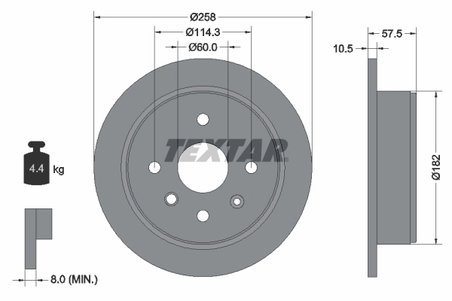 Disc frana Textar 92163003