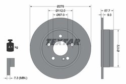 DISC FRANA TEXTAR 92163103 - Compatibil cu MERCEDES-BENZ