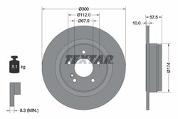 DISC FRANA TEXTAR 92163303 - Compatibil cu MERCEDES-BENZ, MERCEDES-BENZ (BBDC)