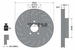 DISC FRANA TEXTAR 92163405 - Compatibil cu MERCEDES-BENZ, MERCEDES-BENZ (BBDC)