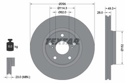DISC FRANA TEXTAR 92163903 - Compatibil cu TOYOTA