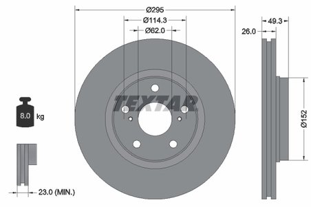 Disc frana Textar 92163903