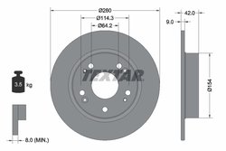 Disc frana Textar 92164303