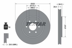 DISC FRANA TEXTAR 92164405 - Compatibil cu NISSAN