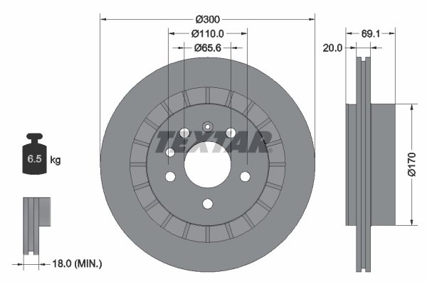 Disc frana Textar 92164900