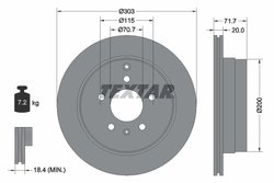 Disc frana Textar 92165503