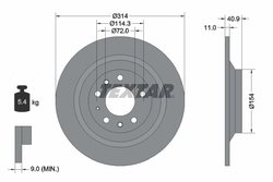 DISC FRANA TEXTAR 92166400 - Compatibil cu MAZDA