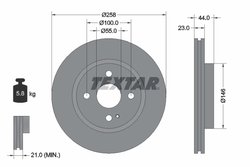 DISC FRANA TEXTAR 92166803 - Compatibil cu FORD, FORD (CHANGAN), FORD ASIA & OCEANIA, FORD AUSTRALIA, MAZDA, MAZDA (CHANGAN)
