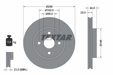 Disc frana Textar 92166803
