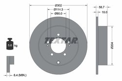 DISC FRANA TEXTAR 92167003 - Compatibil cu CITROEN, MITSUBISHI, MITSUBISHI (BJC), PEUGEOT