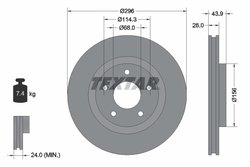DISC FRANA TEXTAR 92167403 - Piesa auto compatibila cu mai multe marci