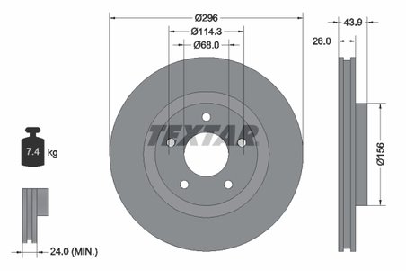 Disc frana Textar 92167403