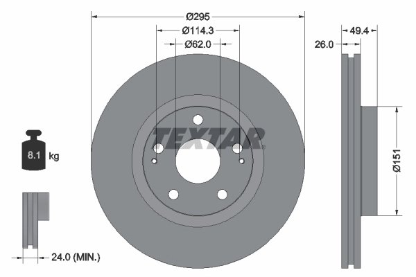 Disc frana Textar 92168003