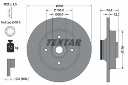 DISC FRANA TEXTAR 92168703 - Compatibil cu CITROEN, DS, DS (CAPSA), PEUGEOT, PEUGEOT (DF-PSA)