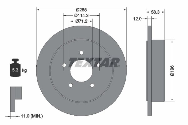 Disc frana Textar 92169100
