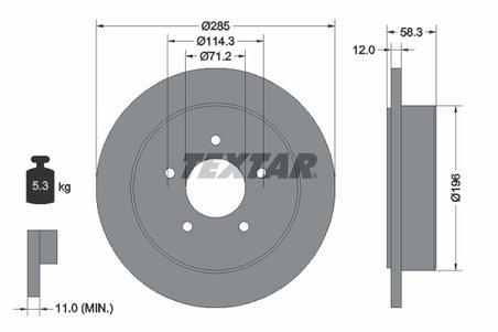 Disc frana Textar 92169100