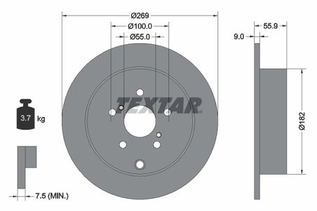 Disc frana Textar 92170403
