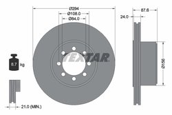 DISC FRANA TEXTAR 92171700 - Compatibil cu IVECO