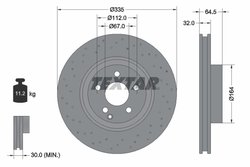DISC FRANA TEXTAR 92171905 - Compatibil cu BRABUS, MERCEDES-BENZ