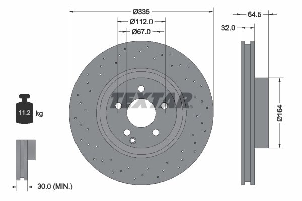 Disc frana Textar 92171905