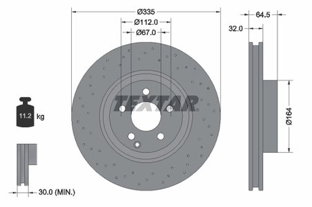 Disc frana Textar 92171905