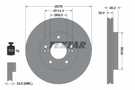 Disc frana Textar 92173203