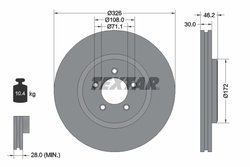 DISC FRANA TEXTAR 92173505 - Compatibil cu DAIMLER, JAGUAR