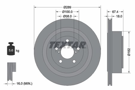 Disc frana Textar 92173603