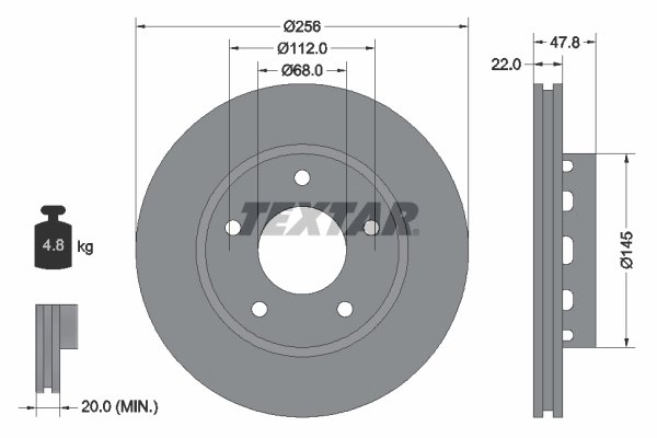 Disc frana Textar 92174205