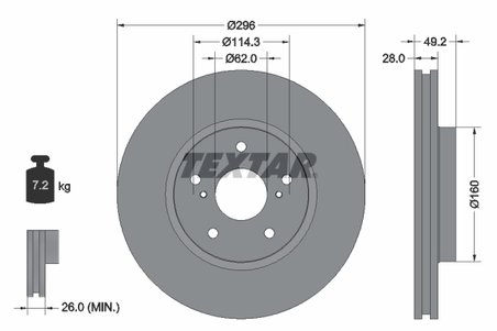 Disc frana Textar 92174303